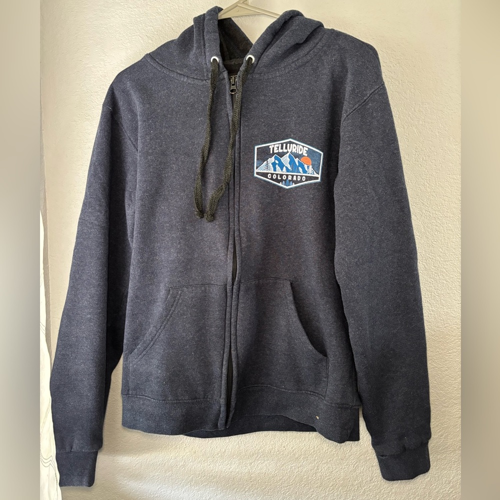Telluride Colorado Blue Zip-Up Hoodie